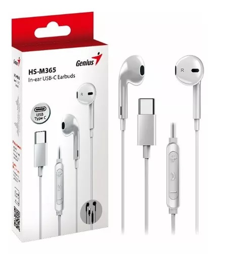 AURICULAR IN EAR TIPO C GENIUS HS-M365 BLANCO TIPO-C
31710030401 - AURICULAR10032